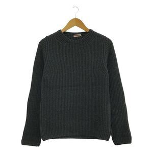 Prada Sport | Wool Ribbed Elbow Patch Knit | 46 | Charcoal Gray | Men's